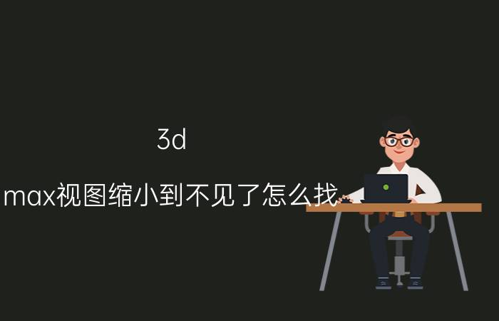 3d max视图缩小到不见了怎么找 3D Max如何切换视图？